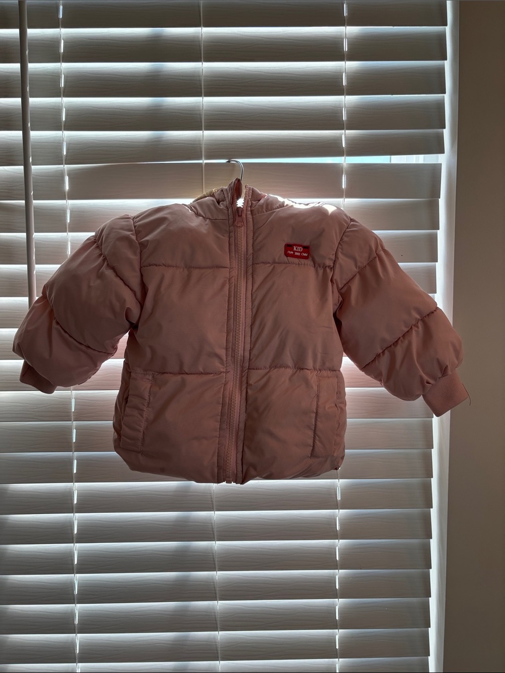 Kids Pink Puffer Jacket with Hood